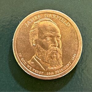 $1 Dollar Coin 2011 D Rare Rainbow Colored James Garfield -20th
President 1881
